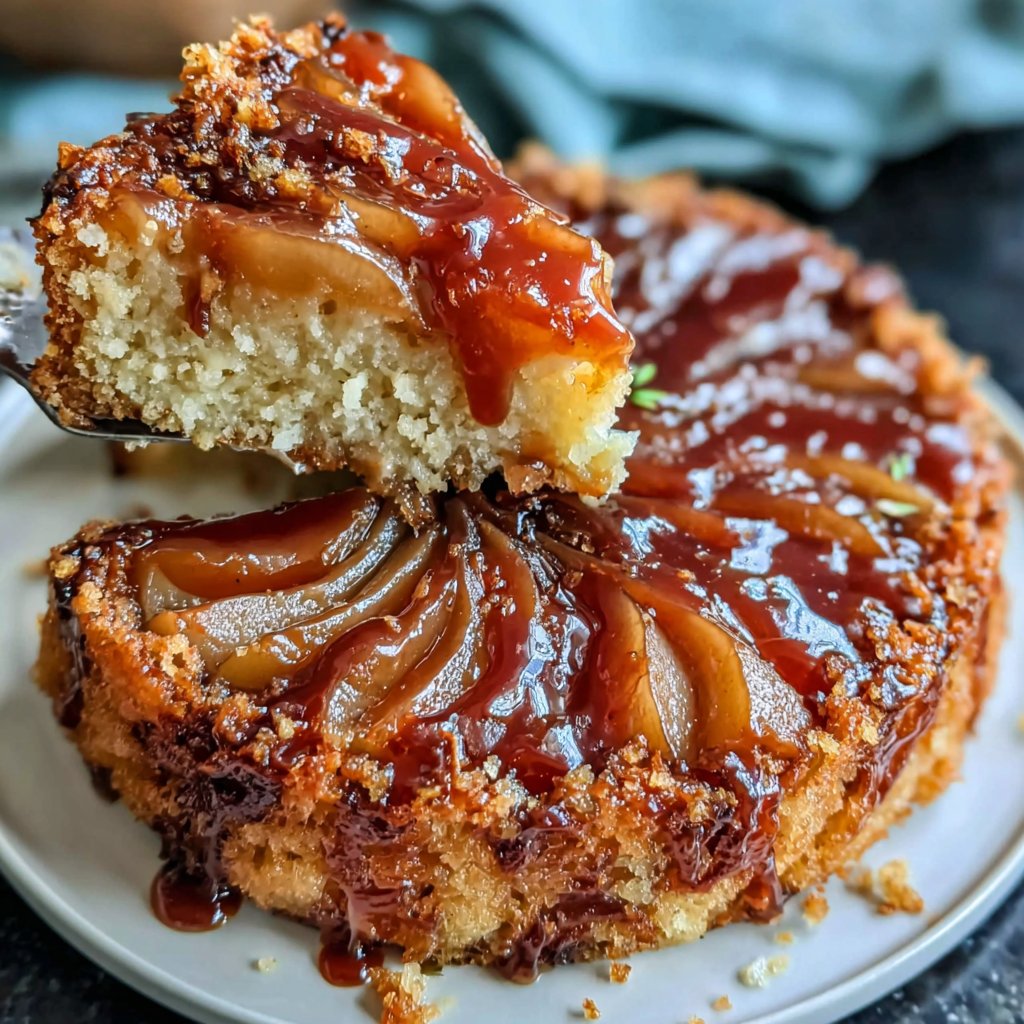 Cardamom-Pear Upside Down Cake