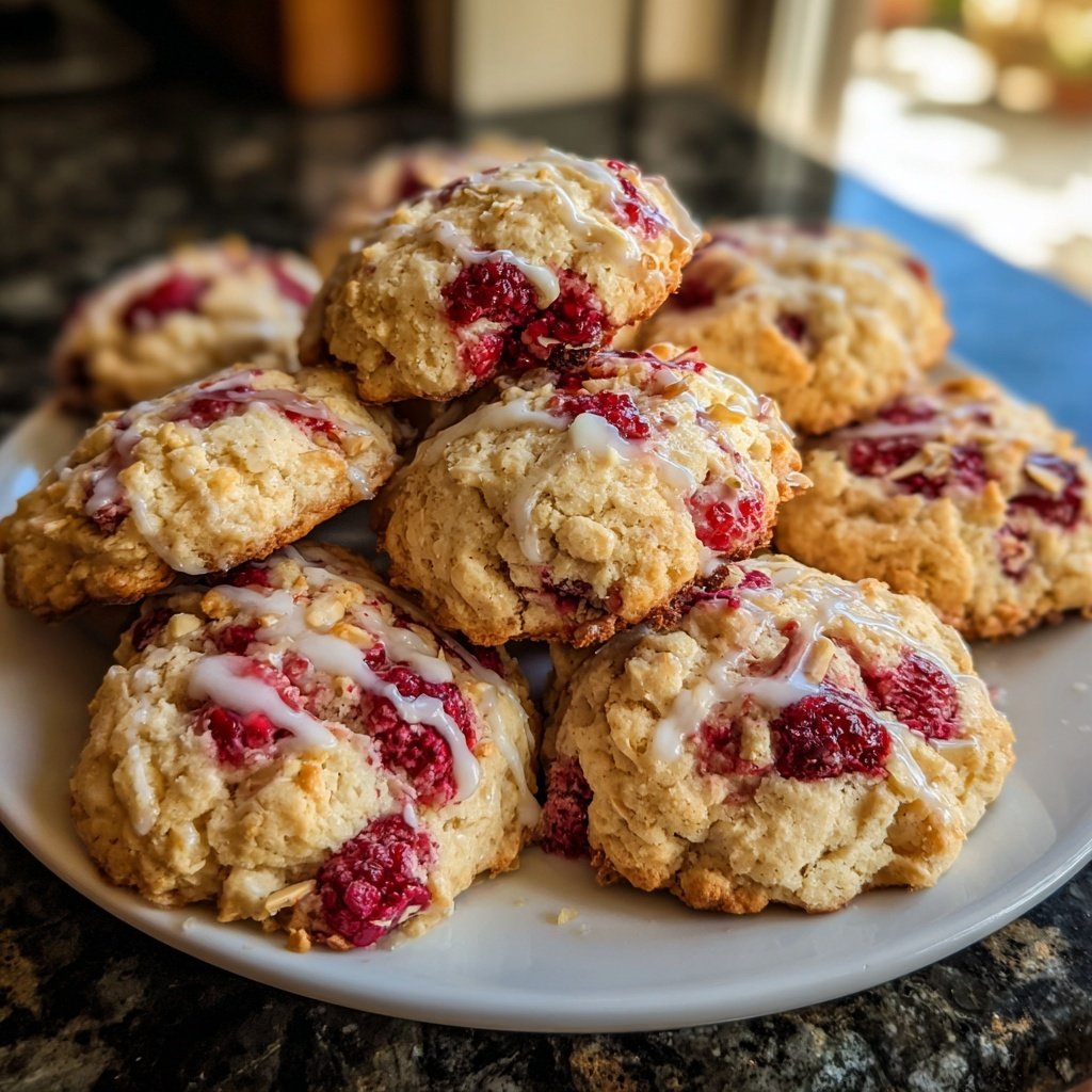Raspberry Almond Spring Cookies