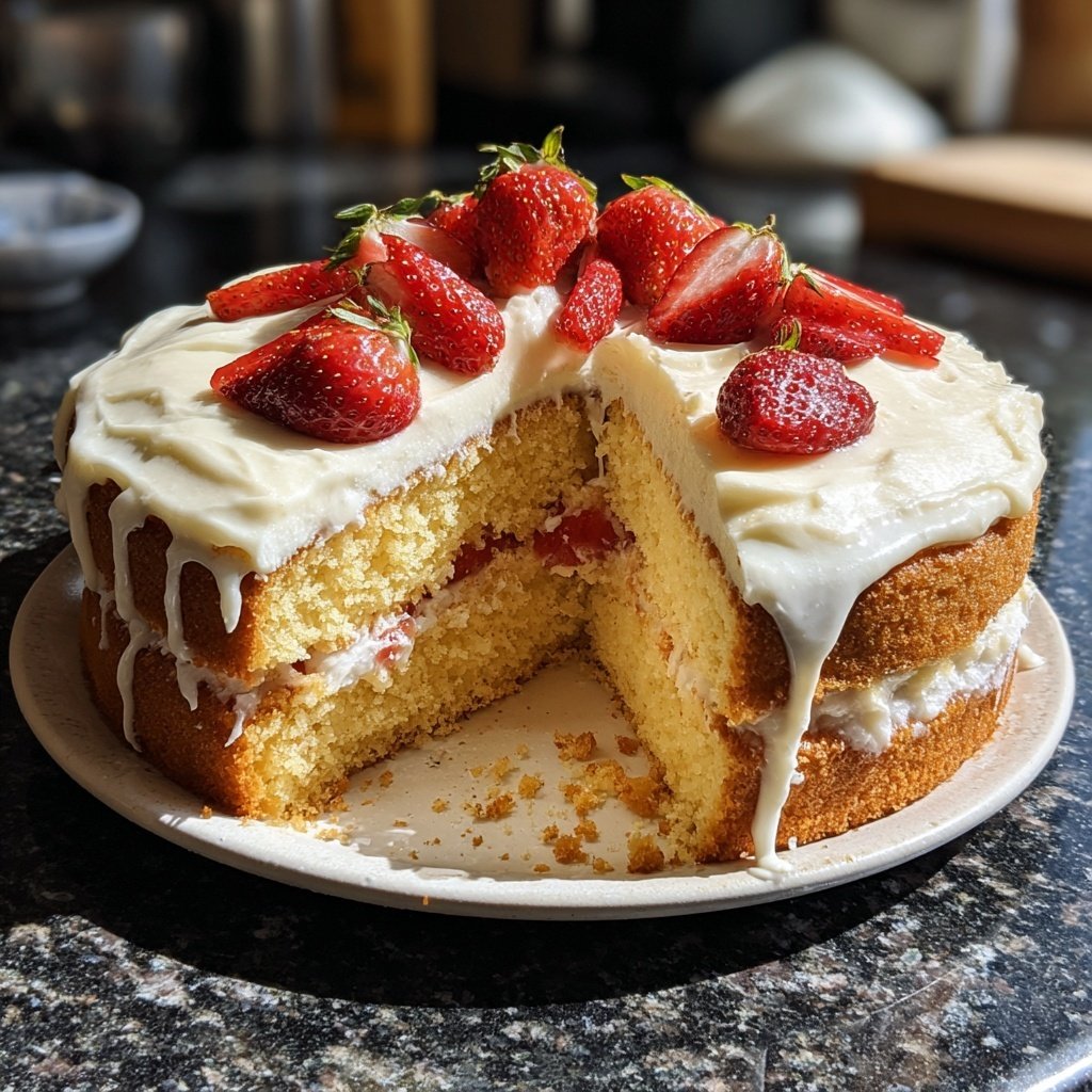 Dessert Vanilla Sponge Cake