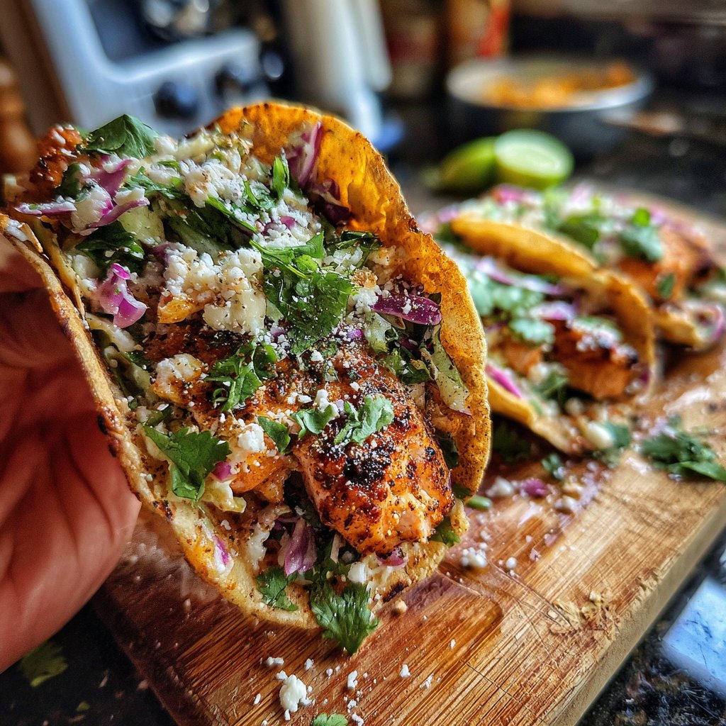 Chili Lime Salmon Tacos