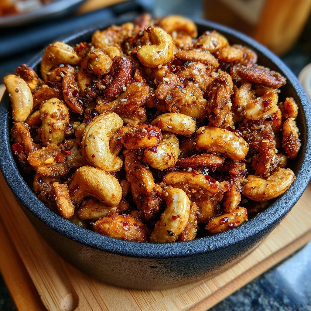 Sweet and Spicy Roasted Nuts