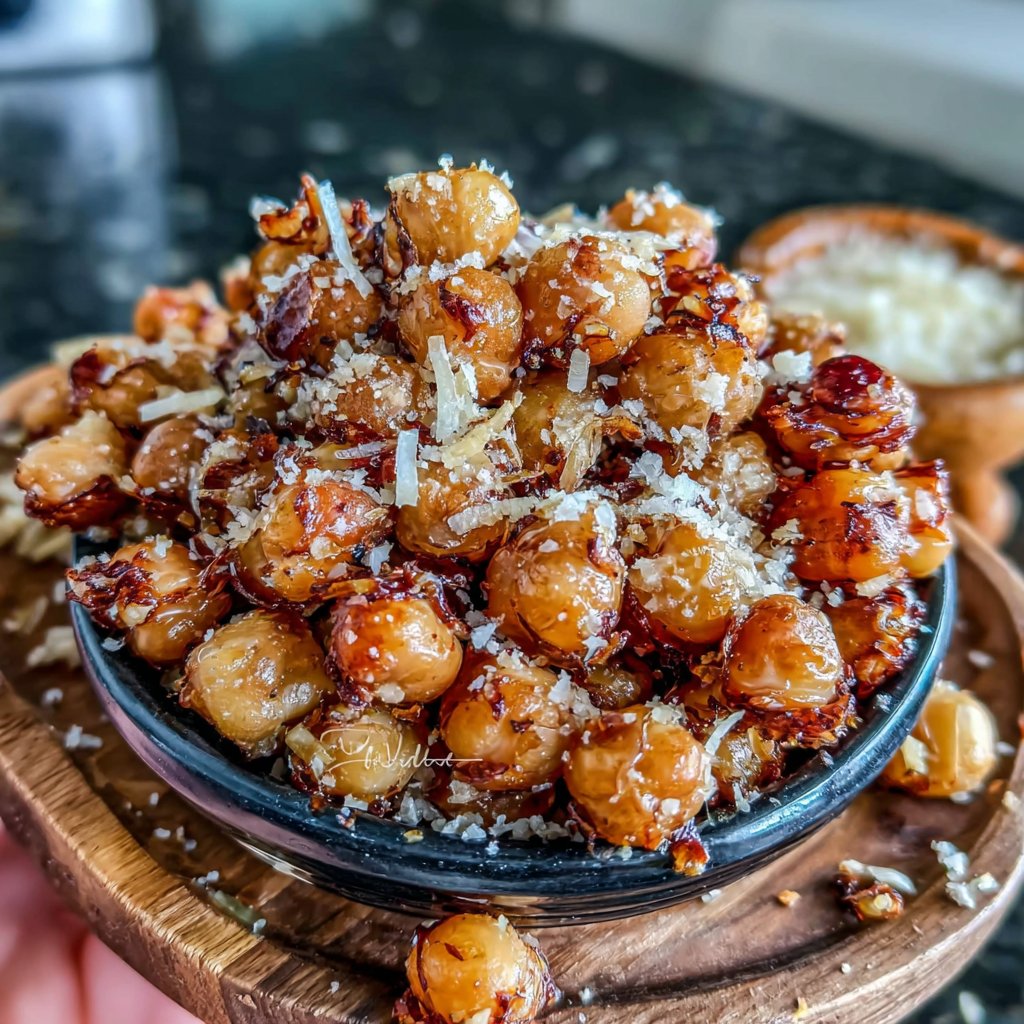 Garlic Roasted Chickpeas Snack