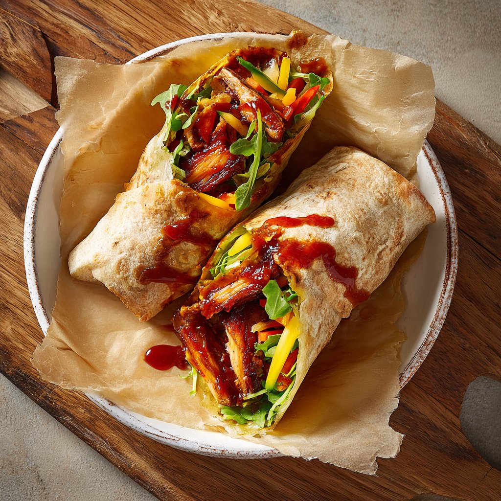 BBQ Turkey and Veggie Wraps