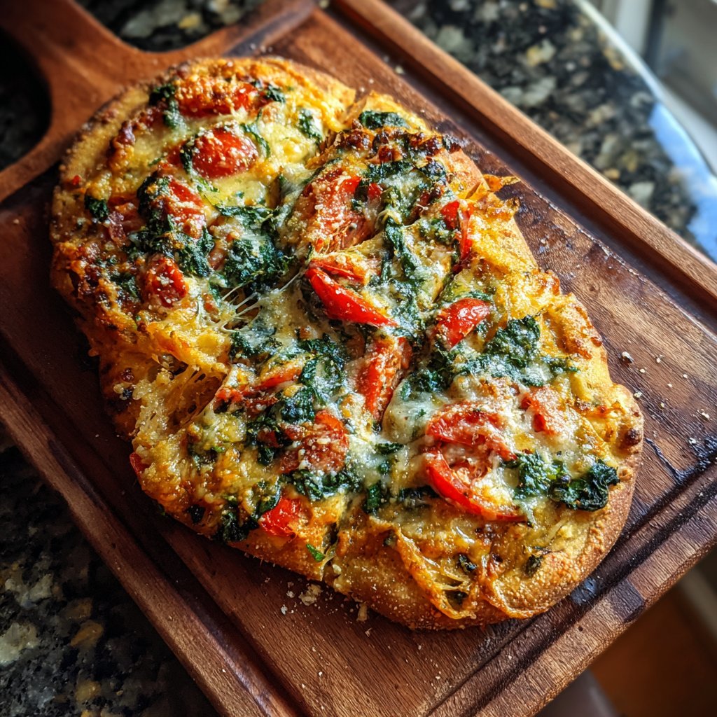 Cheesy Veggie Flatbread